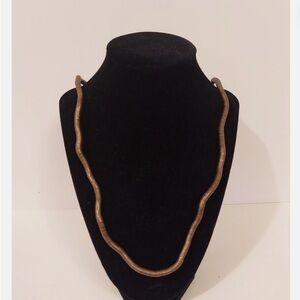 Vintage Brutalist Copper Flexible Segmented Jewelry Necklace Or Bracelet